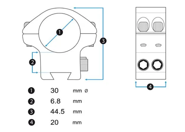 element optics xt monturas 30 mm low weaver/picatinny