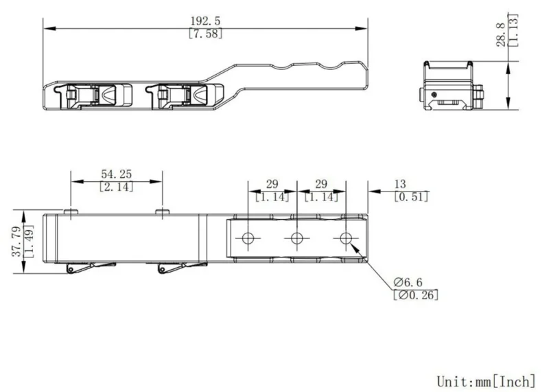 soporte hikmicro weaver/picatinny qr para thunder/panther/cheetah