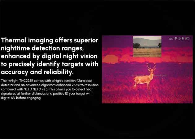 mira telescópica multiespectral dnt thermnight compact tnc225r