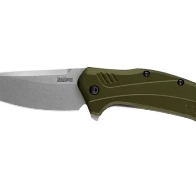 pocket knife kershaw link stonewashed olive navaja caza y defensa 2.webp
