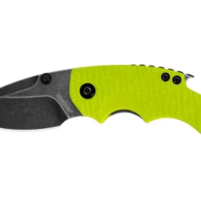 pocket knife kershaw shuffle blackwash lime green navaja caza y defensa 2.webp