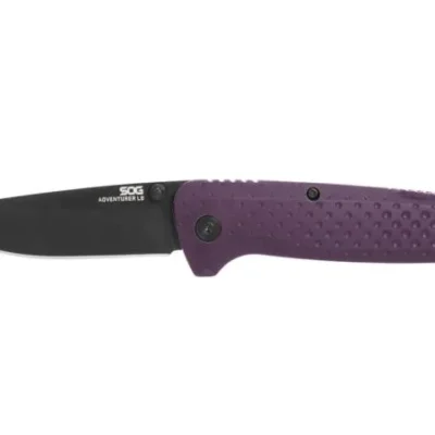 pocket knife sog adventurer lb dusk purple navaja caza y defensa.webp