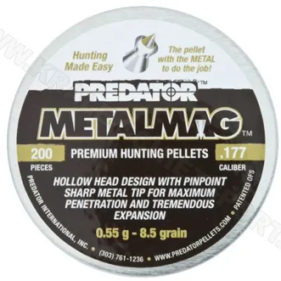 predator metalmag 4.5 mm 8.5 grain balines caza y defensa.webp