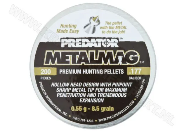 predator metalmag 4.5 mm 8.5 grain balines caza y defensa.webp predator metalmag 4.5 mm 8.5 grain balines caza y defensa.webp