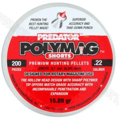 predator polymag shorts 5.5 mm 15.89 grain balines caza y defensa.webp
