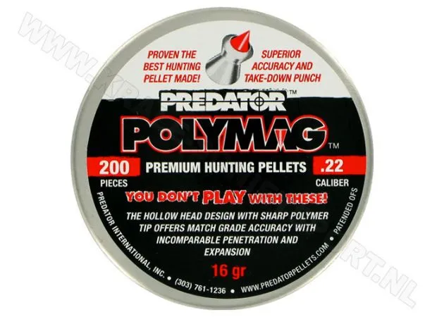 predator polymag 5.5 mm 16 grain balines caza y defensa.webp predator polymag 5.5 mm 16 grain balines caza y defensa.webp