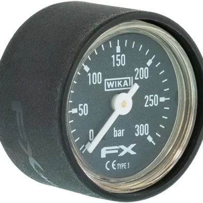 pressure gauge wika 27 mm 300 bar with cover manometros caza y defensa.webp