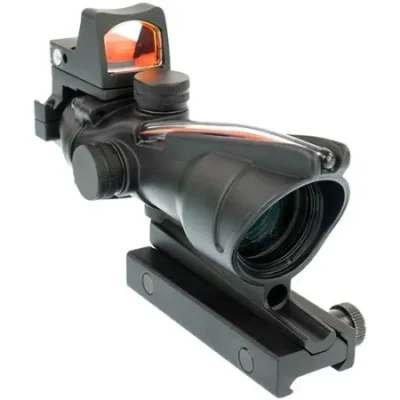 red dot aim o acog 4x32 illumination source fiber rmr sight black 1 punto rojo caza y defensa.webp