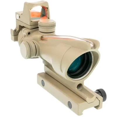 red dot aim o acog 4x32 illumination source fiber rmr sight dark earth punto rojo caza y defensa.webp