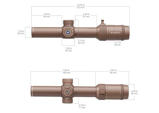 Visor Vector Optics Forester 1-8x24 Vfd-3 - Coyote Fde - Caza y