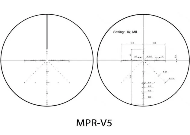 visor vector optics veyron ir 2 8x32 sfp mpr v5