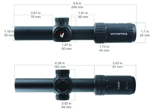mira telescópica victoptics s6 1 6x24 vi ctsix negro