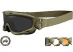 schietbril wiley x spear black clear orange tan frame proteccion ocular caza y defensa.webp