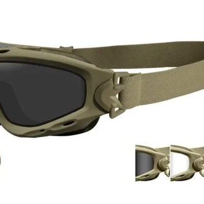 schietbril wiley x spear black clear orange tan frame proteccion ocular caza y defensa.webp