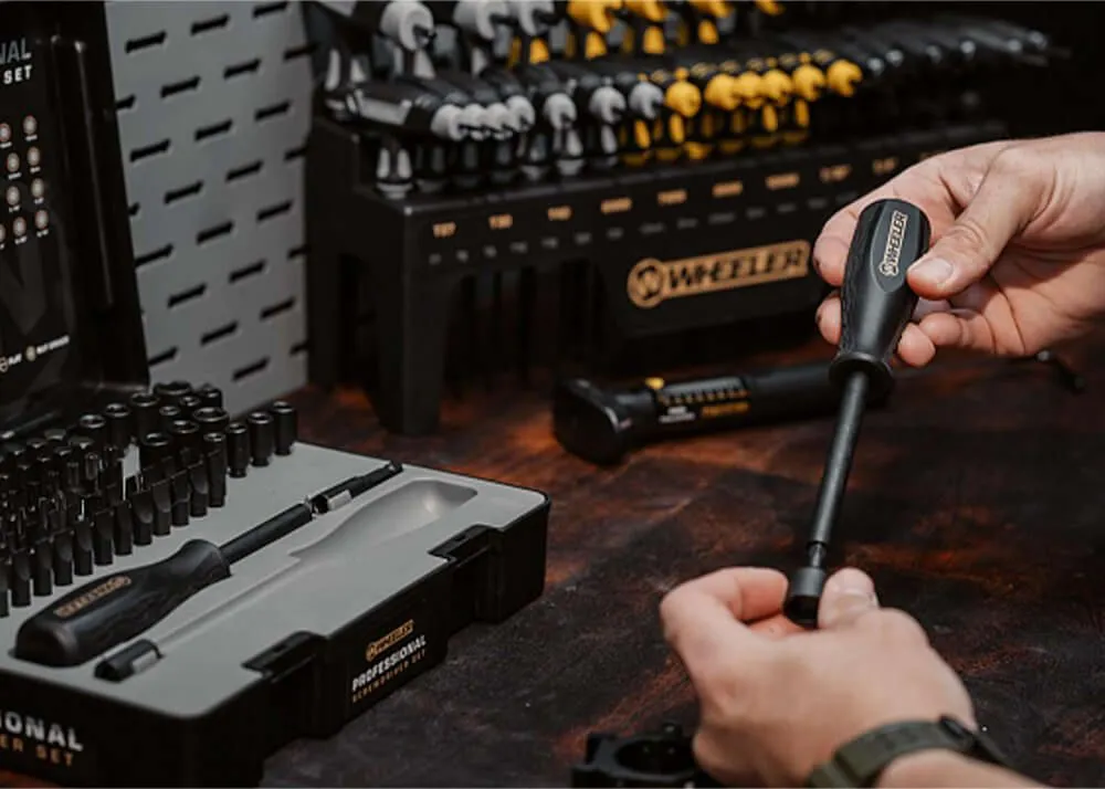 juego de destornilladores wheeler professional 100 piezas