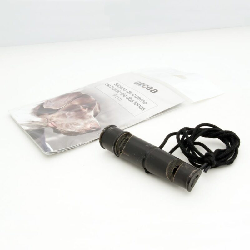 silbato de cuerno de búfalo de 2 tonos. 9 cm.