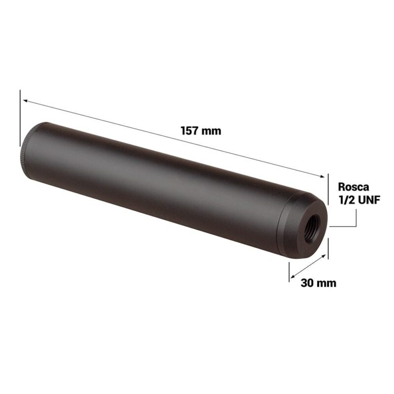 silenciador universal con rosca 1/2 unf