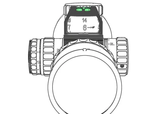 lector de marcas de torreta vector optics x accu 30 mm lupa con nivel de burbuja
