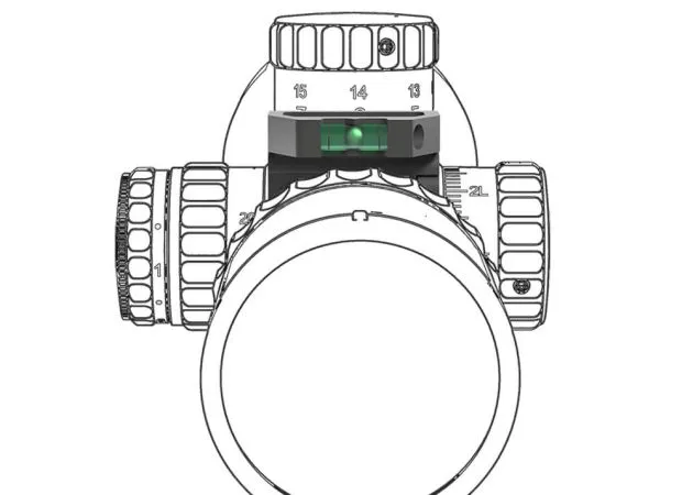 lector de marcas de torreta vector optics x accu 30 mm lupa con nivel de burbuja