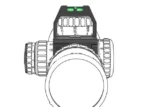 lector de marcas de torreta Óptica vectorial x accu 34 mm lupa con nivel de burbuja